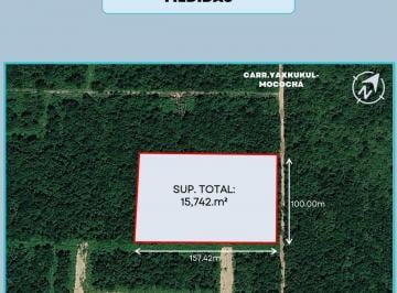 Terreno / Lote · 15742m² · Terreno en Venta (Junta de 2 Lotes) en Yaxkukul Cerca Conkal (Ivt - 2837)