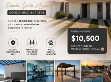 Casa en condominio de 3 habitaciones, Aguascalientes · Casa en Renta en Rancho Santa Monica I Coto Burdeos I Acceso Controlado I 3 Recamaras I 2.5 Baños