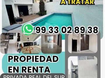 Casa de 4 habitaciones, Centro · Se Renta Propiedad en Privada Real del Sur