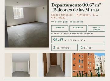 Departamento de 2 habitaciones, Monterrey · Departamento Nuevo en Venta en Balcones de Las Mitras