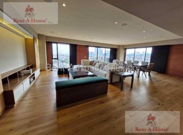 Departamento · 236m² · 3 Recámaras · 2 Estacionamientos · Departamento Amueblado en Renta en Hacienda de Las Palmas 26 - 2707.