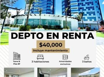 Departamento de 3 habitaciones, Pachuca · Departamento Amueblado Via Dorada Zona Plateada Pachuca de Soto