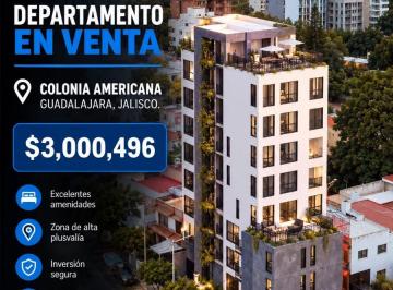 Departamento de 1 habitación, Guadalajara · Departamento en Venta en Guadalajara, Jalisco (Colonia Americana)