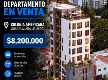 Departamento de 2 habitaciones, Guadalajara · Departamento en Venta en Guadalajara, Jalisco (Colonia Americana)