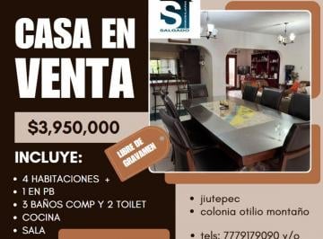 Casa de 4 habitaciones, Jiutepec · Casa Sola en Otilio Montaño Jiutepec Morelos