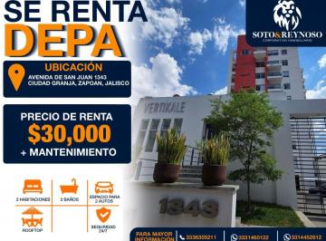 Departamento de 2 habitaciones, Zapopan · Vertikale PH de 160 m con Terraza de Mas de 30 m²