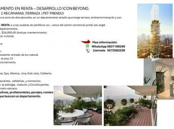 Departamento de 2 habitaciones, Alvaro Obregón · Hermoso Departamento con Terraza