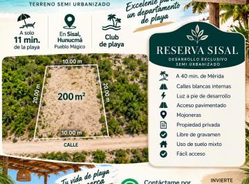 Terreno / Lote , Hunucmá · Venta de Lote de 200 m a 11 Min de Playa Sisal.