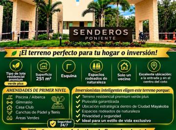 Terreno / Lote , Solidaridad · Terreno Residencial Premium Verde Plus