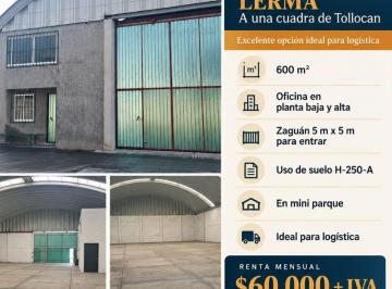 Bodega comercial , Lerma · Bodega en Renta Lerma 600 m²