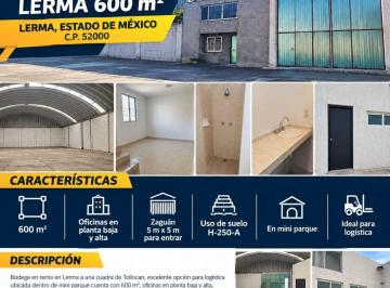 Bodega comercial , Lerma · Bodega en Renta Lerma 600 m²