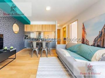 Departamento · 53m² · 1 Recámara · 1 Estacionamiento · Renta en Etre Lago Mask Depa Amueblado en Col Granada