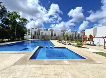 Casa en condominio de 2 habitaciones, Solidaridad · Casa en Renta de 2 Habitaciones en Privada con Alberca - Palmas Turquesa, Playa