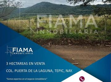 1 · 3 Ha en Venta Col. Puerta de La Laguna, Tepic, Nayarit. (G)