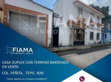 1 · Casa Duplex con Terreno Bardeado en Venta, en Col. Peñita, Tepic, Nay. (El)