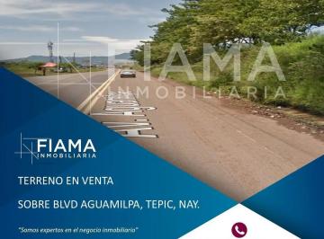 1 · Terreno en Venta Sobre Blvd Aguamilpa, Tepic, Nay. (F)