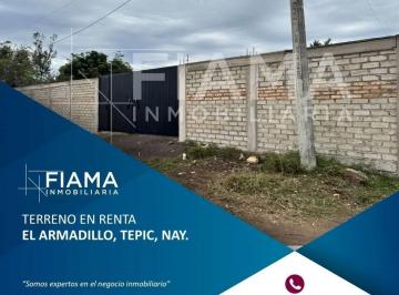 1 · Terreno Bardeado en Renta en El Armadillo, Tepic, Nayarit. (El)