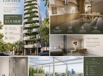 Departamento de 1 habitación, Cuauhtémoc · Condesa | Girasol Condesa | Desde $3.9 Mdp