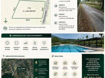 Terreno / Lote , Allende · Terreno Residencial Santiago - Allende (All Green)