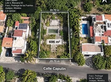 Terreno / Lote , Jiutepec · Terreno de 696 m² en Venta en Pedregal de Las Fuentes