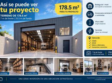 Terreno / Lote , Nezahualcóyotl · Terreno 178.5 m² | 7 m de Frente | Ideal Para Bodega o Espacio Operativo