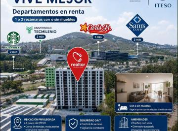 Departamento de 1 habitación, San Pedro Tlaquepaque · Departamento en Renta en Tlaquepaque, Jalisco (Iteso)