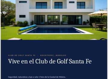 Casa de 4 habitaciones, Xochitepec · Casa de 610 m² con 4 Recámaras en Venta en Club de Golf Santa Fe