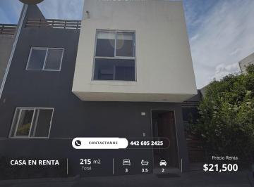 Casa de 3 habitaciones, Querétaro · Casa en Renta en Juriquilla Santa Fe