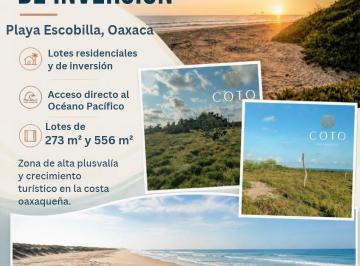 Terreno / Lote 556m² Venta Escobilla · Terrenos Frente Al Mar en Playa Escobilla, Oaxaca. 556 m² Para Construir o Inver