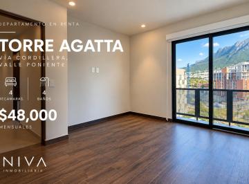Departamento de 4 habitaciones, San Pedro Garza García · Departamento Renta en Torre Agatta, Via Cordillera