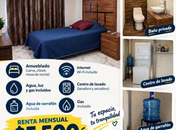 Departamento compartido de 6 habitaciones Renta MN 5,500 · Cuarto $5,500col La Tuzania