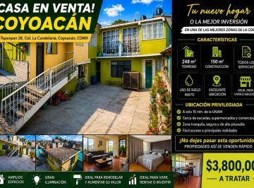 Terreno comercial de 2 habitaciones, Coyoacán · Casa en Venta Coyoacan
