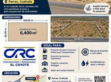 Terreno / Lote , Parras · Erreno en Venta – Parras de La Fuente, Coahuila ¡Gran Oportunidad de Inversió