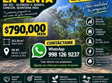 Terreno / Lote , Benito Juárez · Terreno Escriturado de 311 m en Bonfil X Chacmool