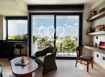 Departamento de 1 habitación, Cuauhtémoc · Renta Loft Amueblado y Equipado – Roma Sur, Cerca de Parque Delta
