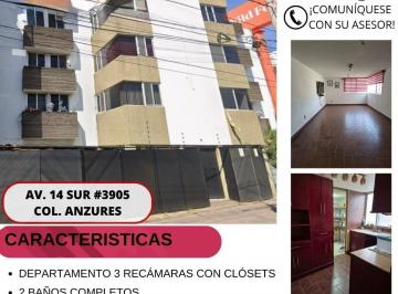Departamento en Renta de 3 habitaciones Anzures · Departamento