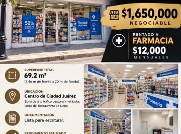 Local comercial , Juárez · Local Comercial en Venta — Actualmente Rentado a Farmacia