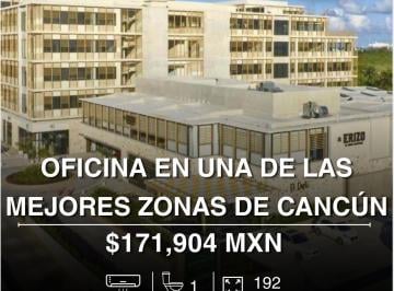 Oficina · 192m² · 7 Estacionamientos · Oficina de 192 m² en Renta en Plaza Espacio Pto. Cancún