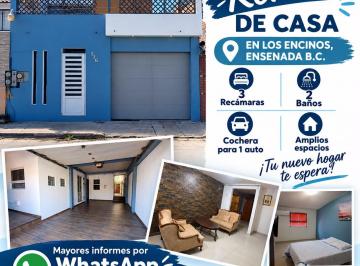 Casa de 3 habitaciones, Ensenada · Renta de Casa Semiamueblada
