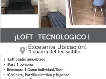 Departamento de 1 habitación, Saltillo · Loft Tecnologico (Ideal Para 1 Persona)
