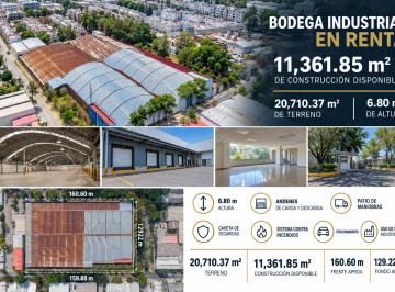 Nave industrial , San Pedro Tlaquepaque · Bodega Industrial 11,361 m² en Renta, 20,710 m² Terreno Tlaquepaque