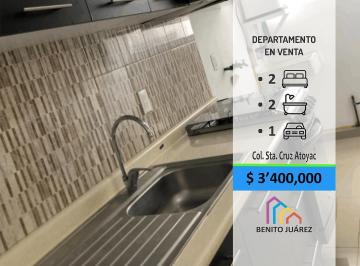 Departamento · 61m² · 2 Recámaras · 1 Estacionamiento · Departamento en Venta Col. Sta. Cruz Atoyac.
