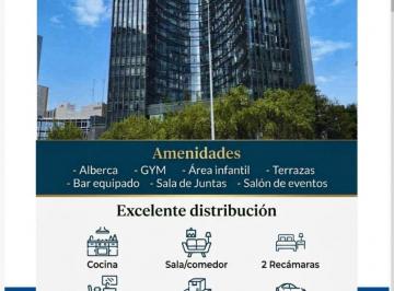 Departamento de 2 habitaciones, Cuauhtémoc · Entrega Inmediata, Paseo de La Reforma 77, Alc Cuauhtemoc Jp Pb