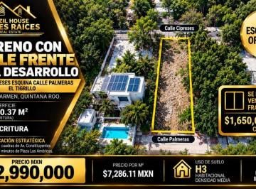 Terreno / Lote , Solidaridad · Terreno con Doble Frente de 410 m² en Venta