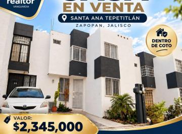 Casa en condominio de 3 habitaciones, Zapopan · Casa en Venta en Zapopan, Jalisco (Santa Ana Tepetitlan)
