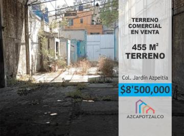 Terreno / Lote · 455m² · Venta de Terreno en Azcapotzalco de Calle a Calle