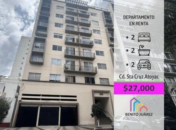 Departamento · 95m² · 2 Recámaras · 2 Estacionamientos · Departamento en Renta Santa Cruz Atoyac