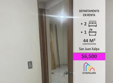 Departamento · 44m² · 2 Recámaras · Departamento en Renta San Juan Xalpa Iztapalapa