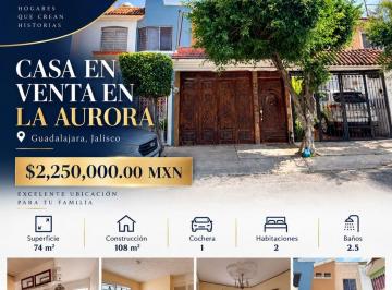 Casa de 2 habitaciones, Guadalajara · Casa en Venta en Guadalajara, Jalisco (La Aurora)