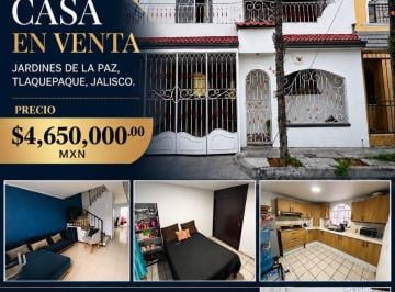 Casa de 4 habitaciones, San Pedro Tlaquepaque · Casa en Venta en Tlaquepaque, Jalisco (Jardines de La Paz)